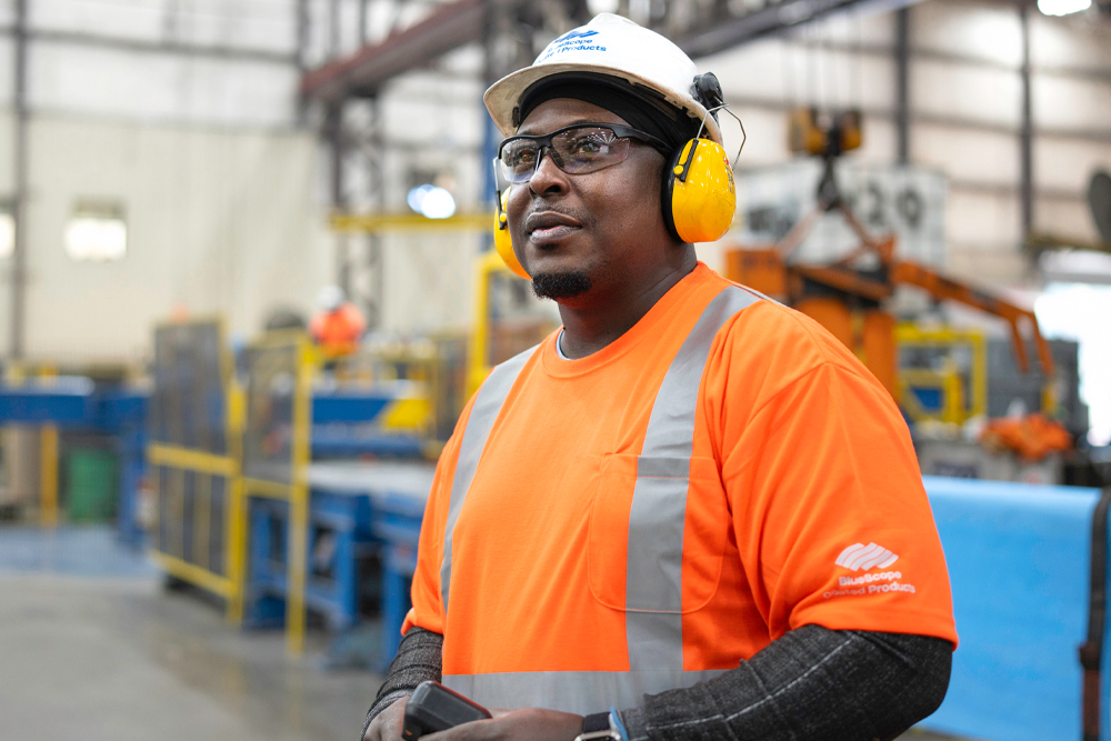 male worker in warehouse